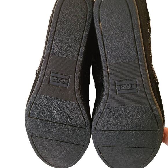 Toms Womens Shoes Boots Kala Desert Wedge Bootie Black Silver Tweed Suede 9.5 - Picture 5 of 13